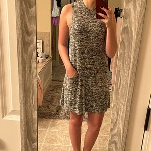 Heathered grey sleeveless dress